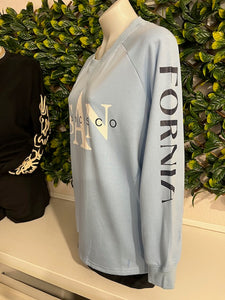 Baby Blue Graphic Windcheater