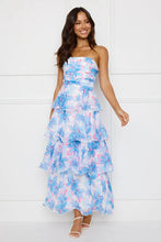 Load image into Gallery viewer, Botanical Off The Shoulder Multi tier Cocktail Dress