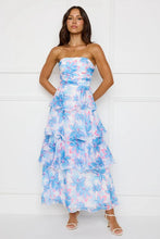 Load image into Gallery viewer, Botanical Off The Shoulder Multi tier Cocktail Dress