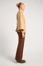 Load image into Gallery viewer, Camel Funnel Neck Cape Coat