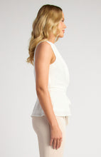 Load image into Gallery viewer, White Sleeveless V Neckline Chiffon Top