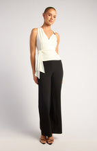 Load image into Gallery viewer, White Gold Buckle Tie Wrap Top